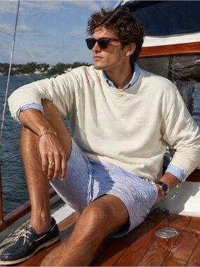Vintage Chaps Ralph Lauren Ivory Sweatshirt Mens Large Logo Crewneck Cotton